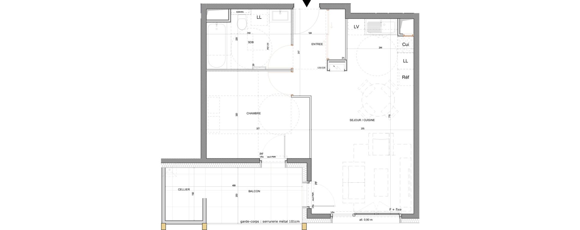 Appartement T2 de 46,20 m2 &agrave; Annecy Centre ville - vieille ville - marquisats