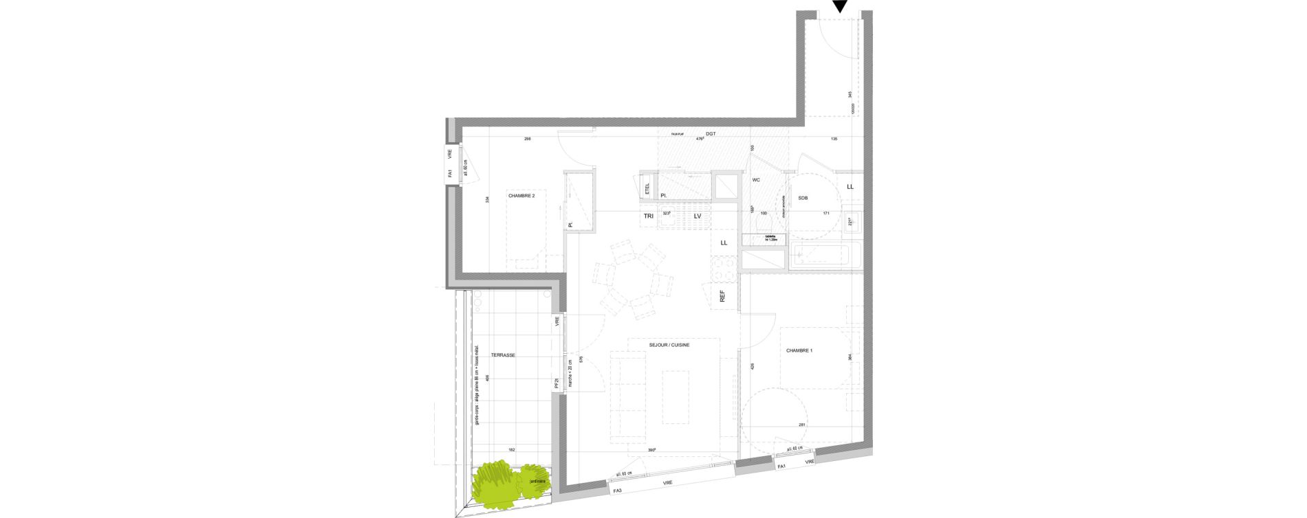 Appartement T3 de 60,25 m2 &agrave; Annecy Centre ville - vieille ville - marquisats