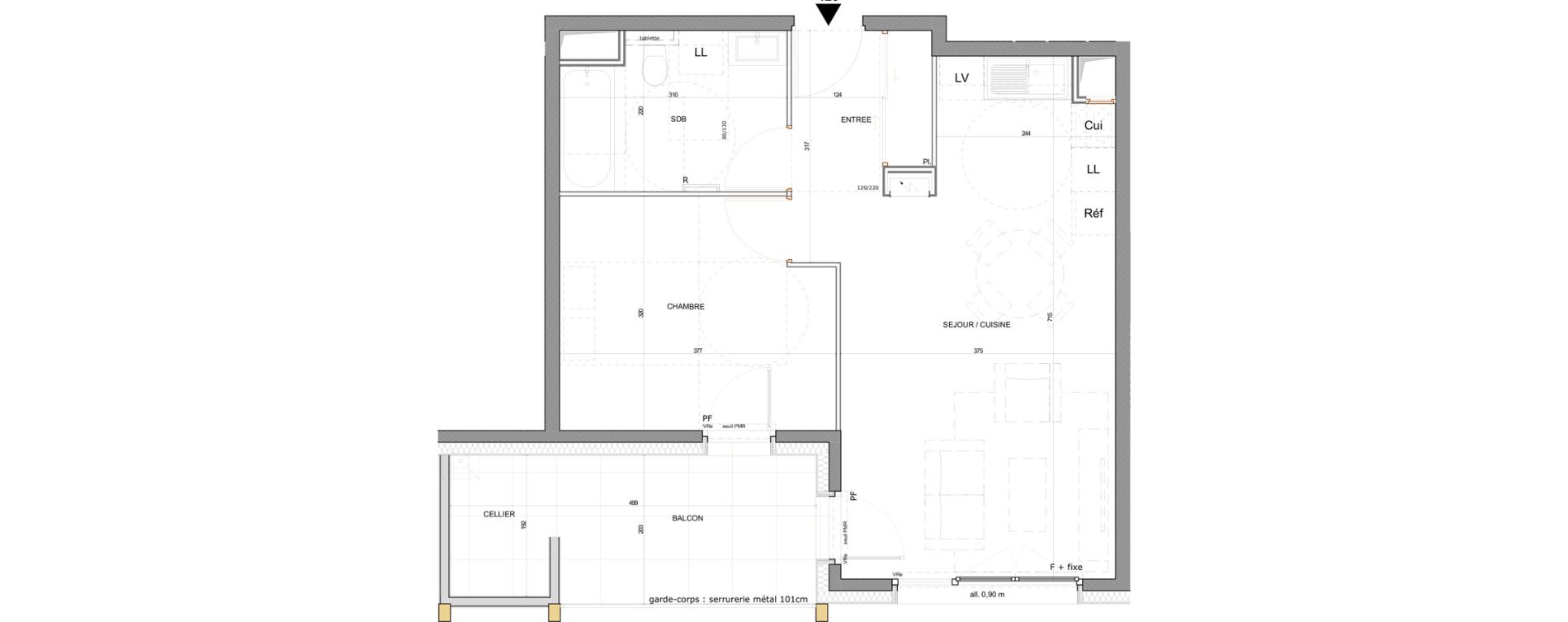Appartement T2 de 46,20 m2 &agrave; Annecy Centre ville - vieille ville - marquisats
