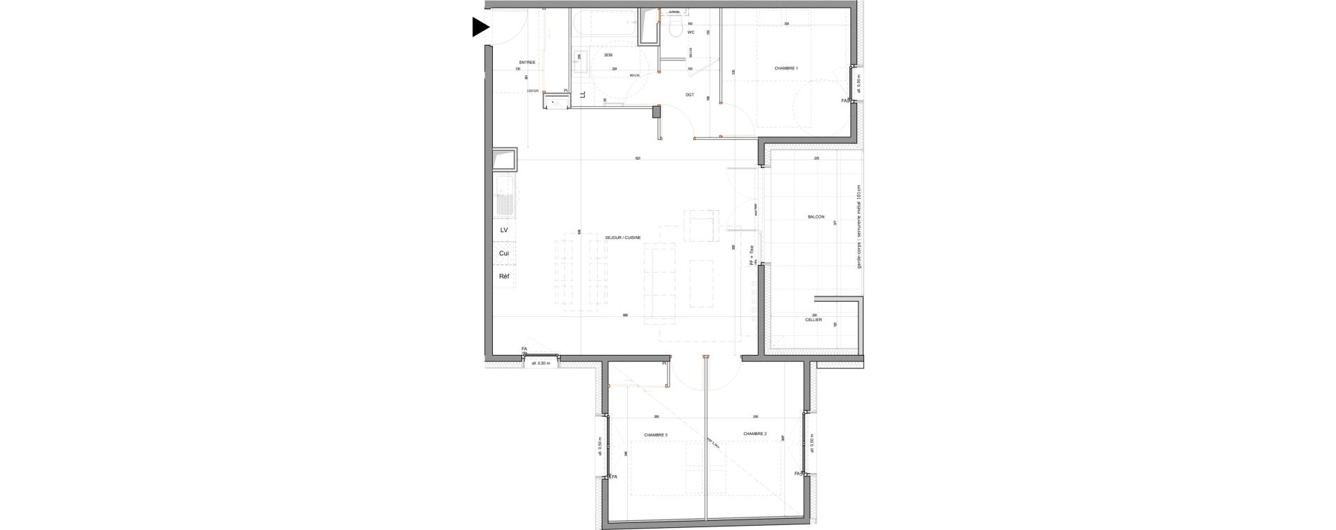Appartement T4 de 87,73 m2 &agrave; Annecy Centre ville - vieille ville - marquisats