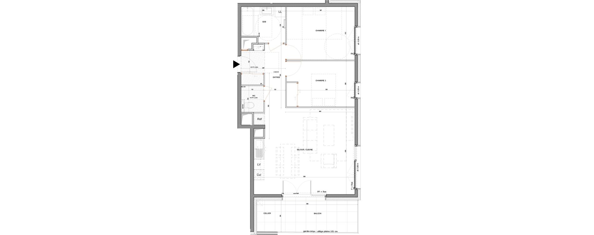 Appartement T3 de 65,85 m2 &agrave; Annecy Centre ville - vieille ville - marquisats