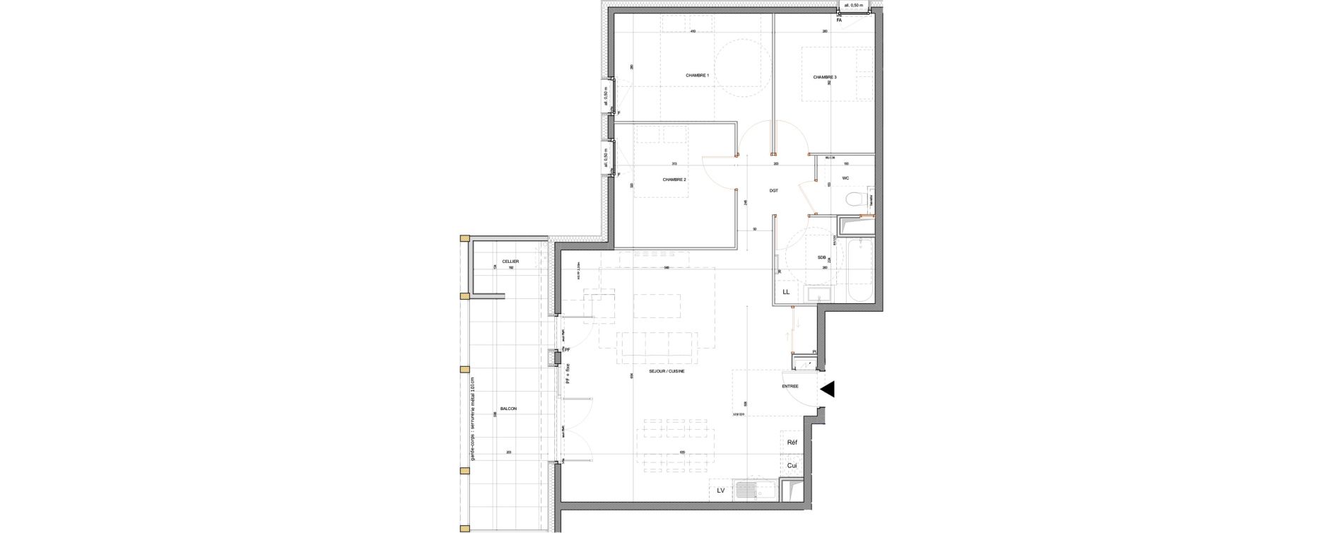 Appartement T4 de 83,28 m2 &agrave; Annecy Centre ville - vieille ville - marquisats