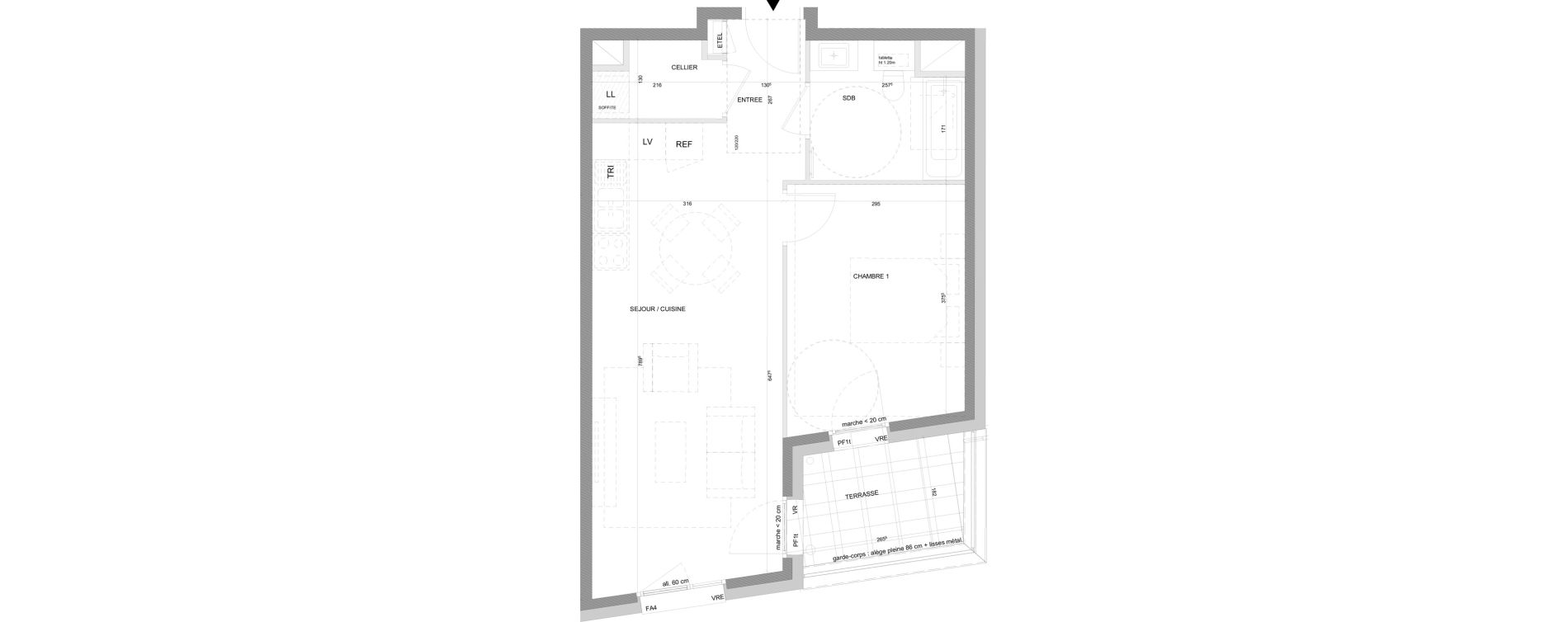 Appartement T2 de 46,02 m2 &agrave; Annecy Centre ville - vieille ville - marquisats