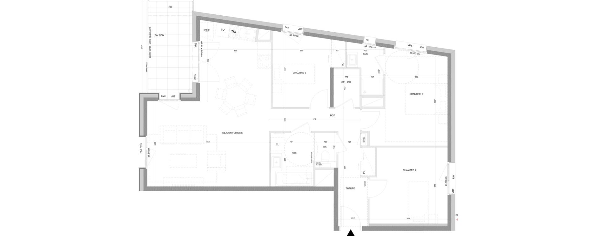 Appartement T4 de 87,45 m2 &agrave; Annecy Centre ville - vieille ville - marquisats