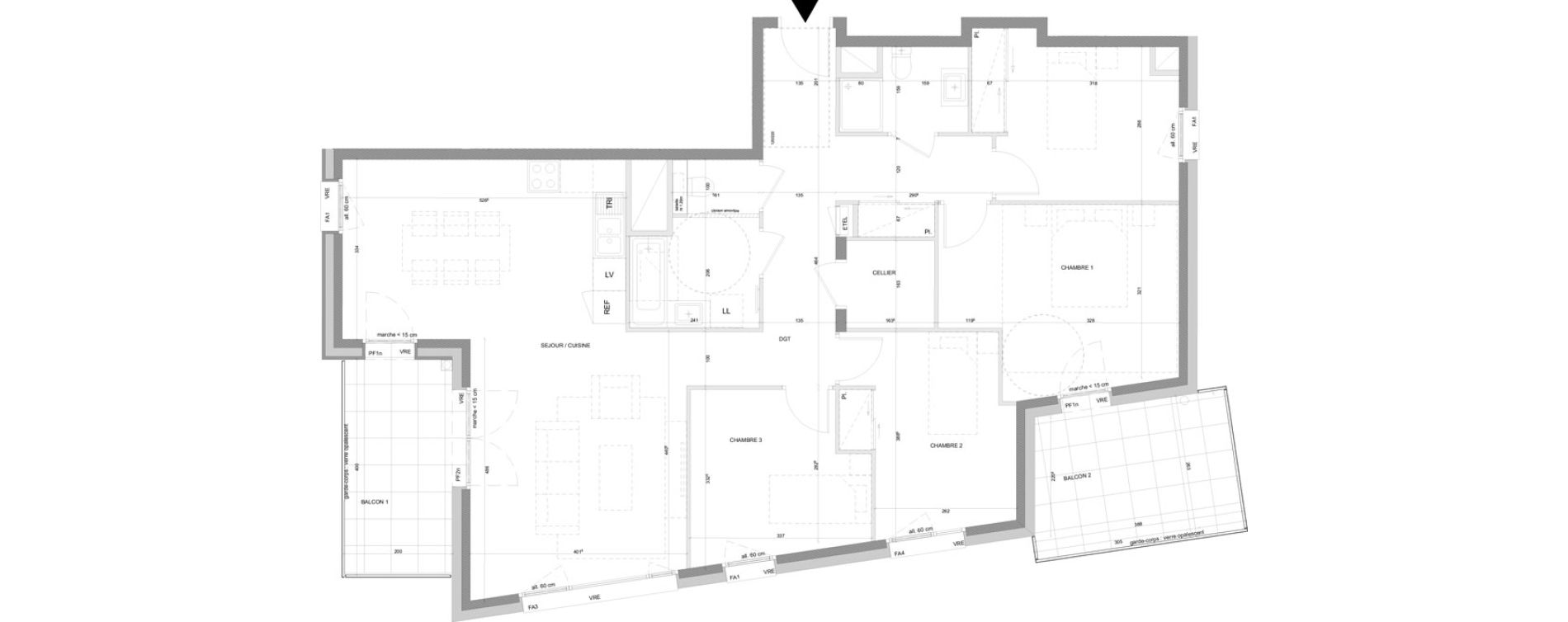Appartement T5 de 107,46 m2 &agrave; Annecy Centre ville - vieille ville - marquisats