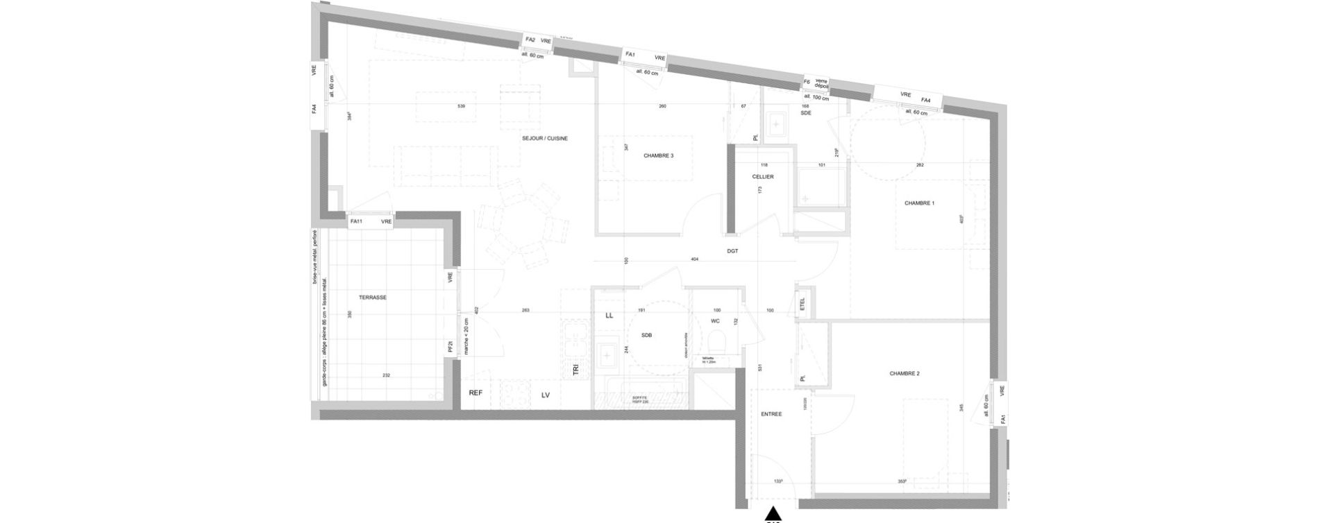 Appartement T4 de 84,32 m2 &agrave; Annecy Centre ville - vieille ville - marquisats