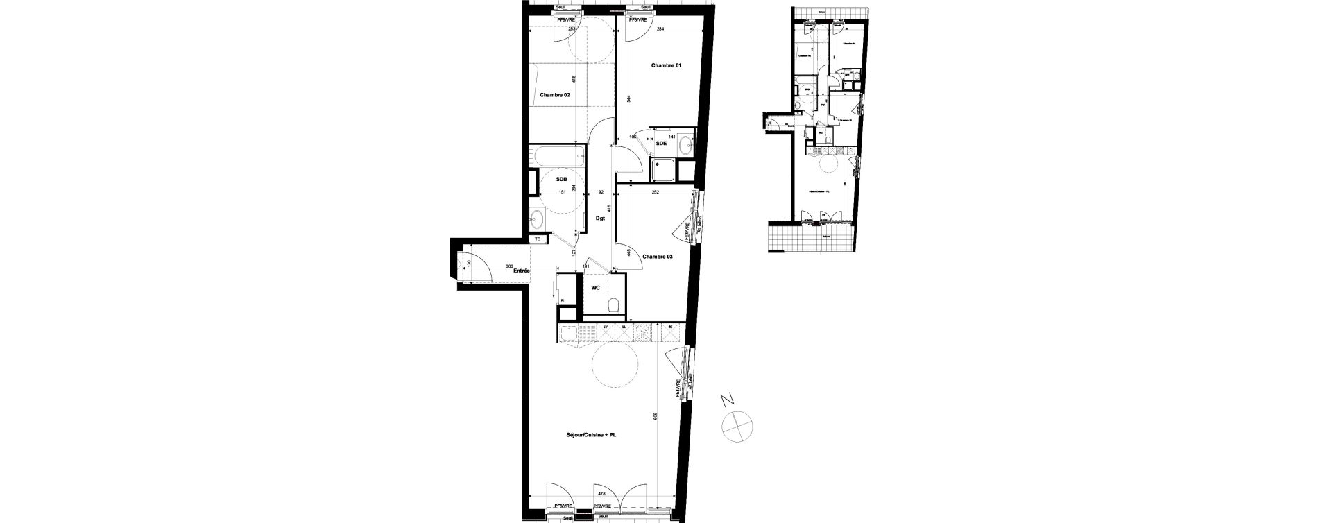 Appartement T4 de 83,56 m2 &agrave; Annemasse Centre