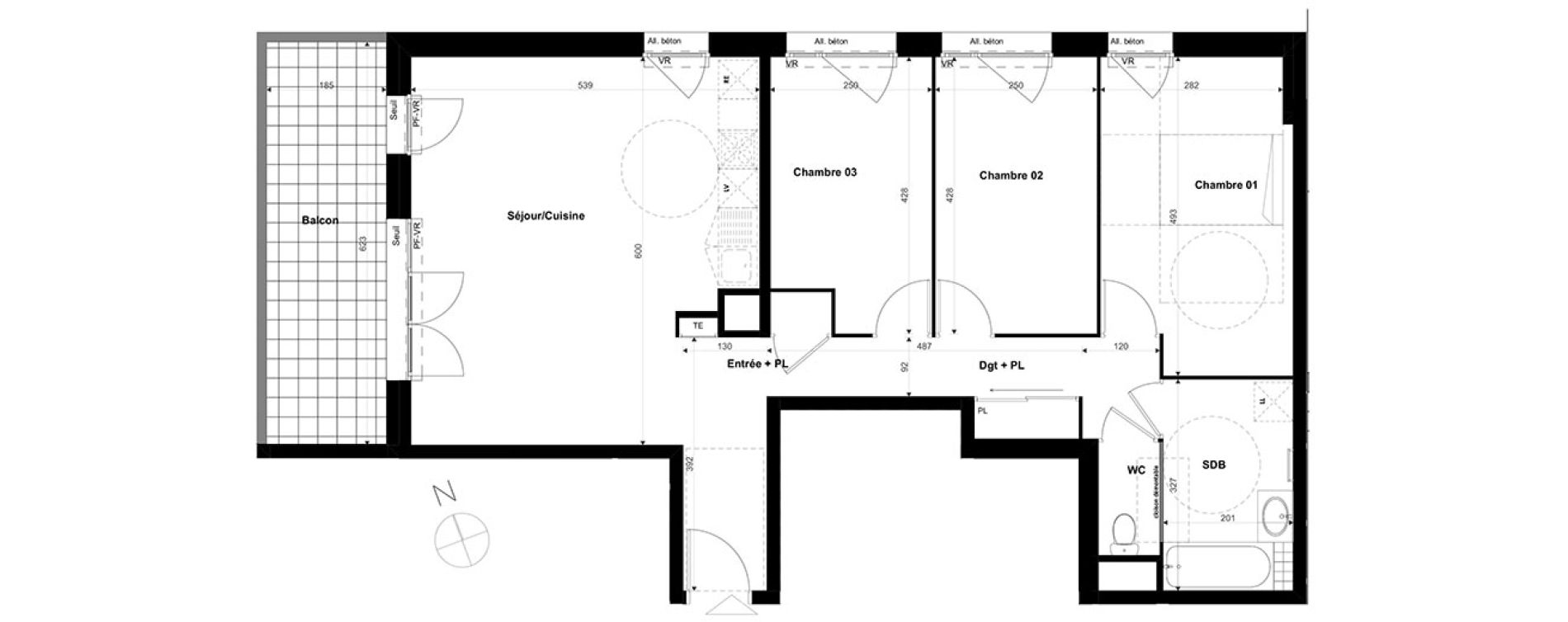 Appartement T4 de 85,61 m2 &agrave; Annemasse Centre