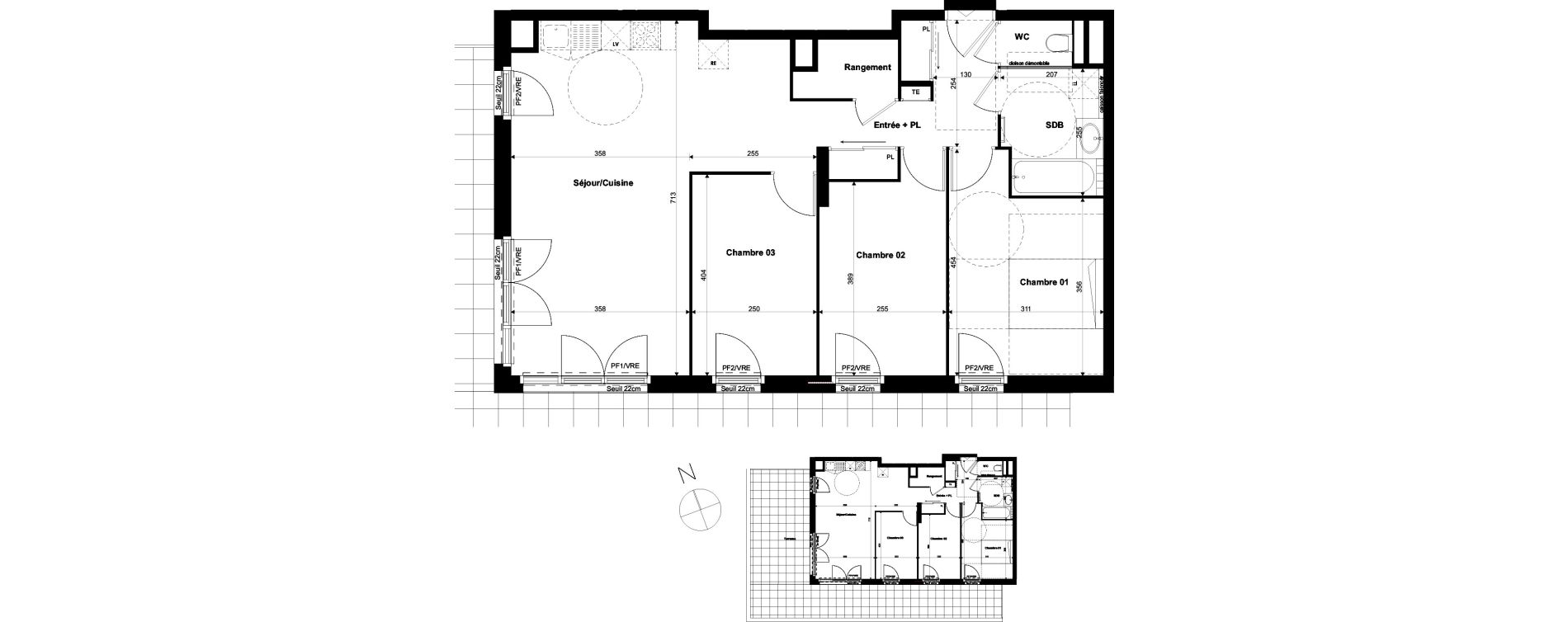 Appartement T4 de 79,88 m2 &agrave; Annemasse Centre