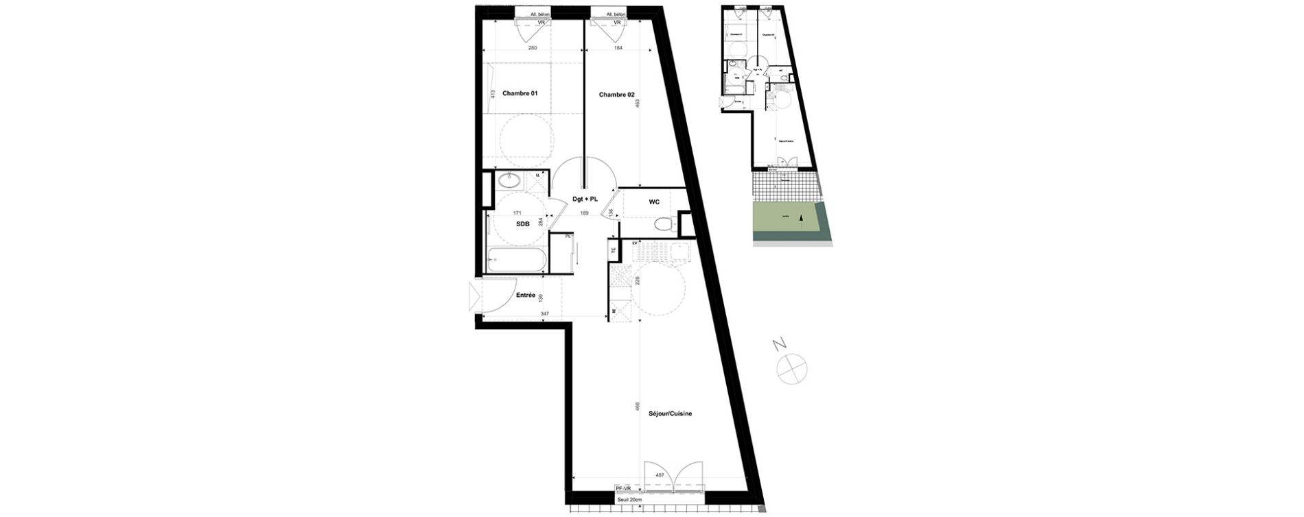 Appartement T3 de 64,68 m2 &agrave; Annemasse Centre