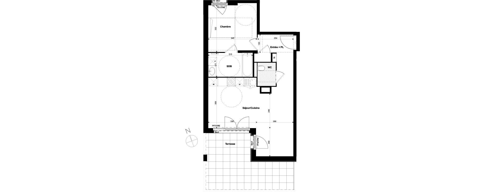 Appartement T2 de 50,98 m2 &agrave; Annemasse Centre