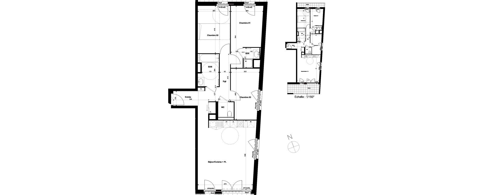 Appartement T4 de 83,56 m2 &agrave; Annemasse Centre