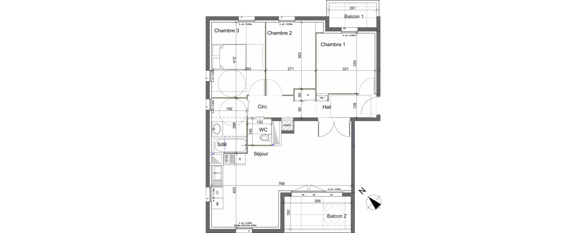 Appartement T4 de 79,70 m2 &agrave; Annemasse Annemasse gare