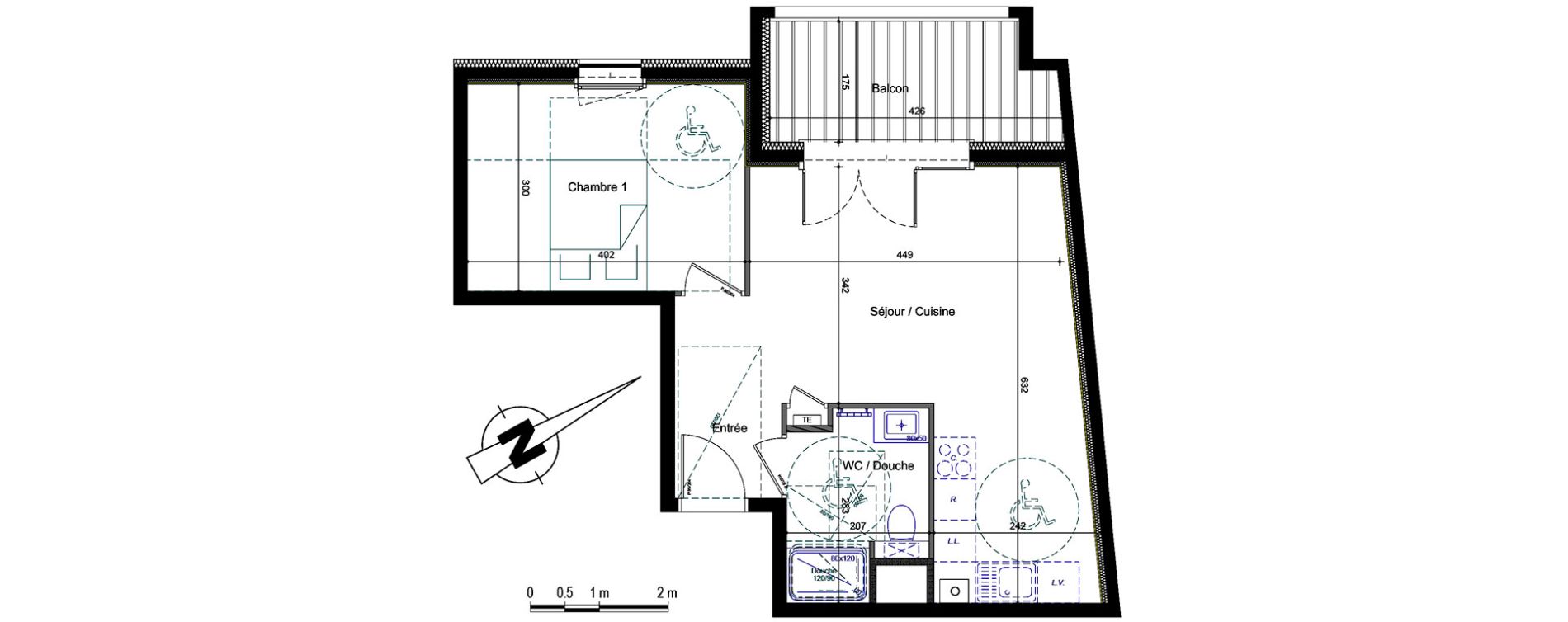 Appartement T2 de 43,24 m2 &agrave; Annemasse Centre