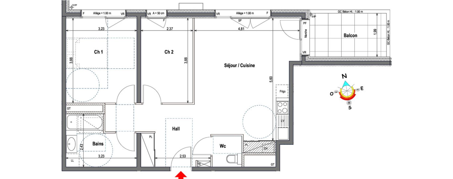 Appartement T3 de 65,27 m2 &agrave; Annemasse Centre