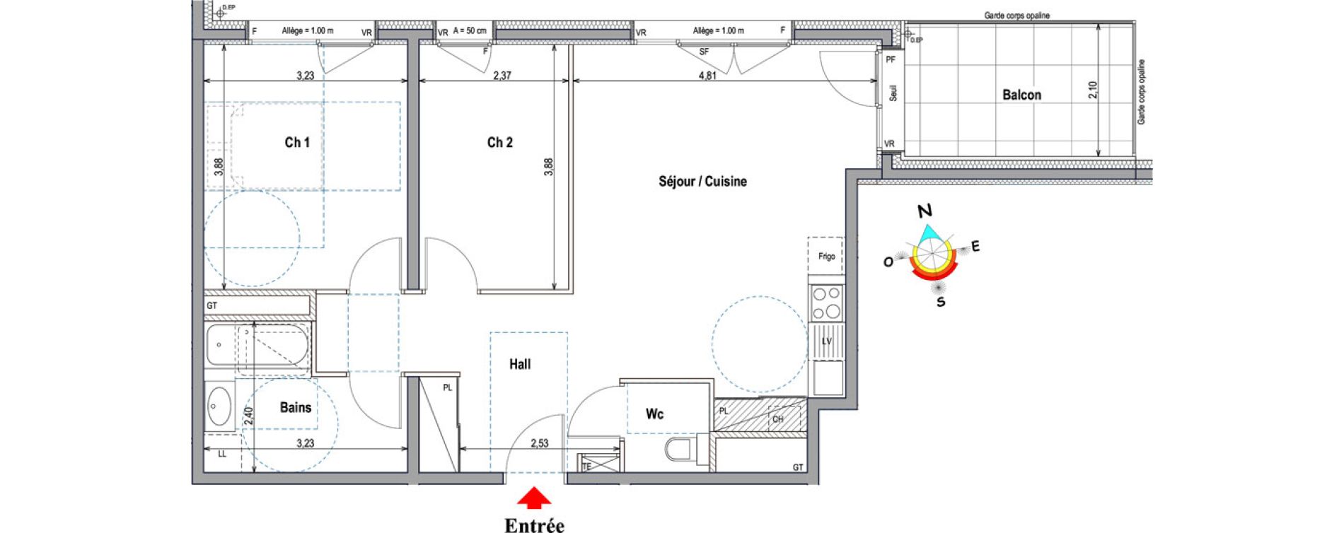 Appartement T3 de 64,99 m2 &agrave; Annemasse Centre