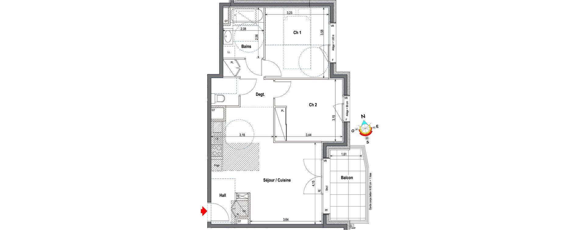 Appartement T3 de 61,54 m2 &agrave; Annemasse Centre
