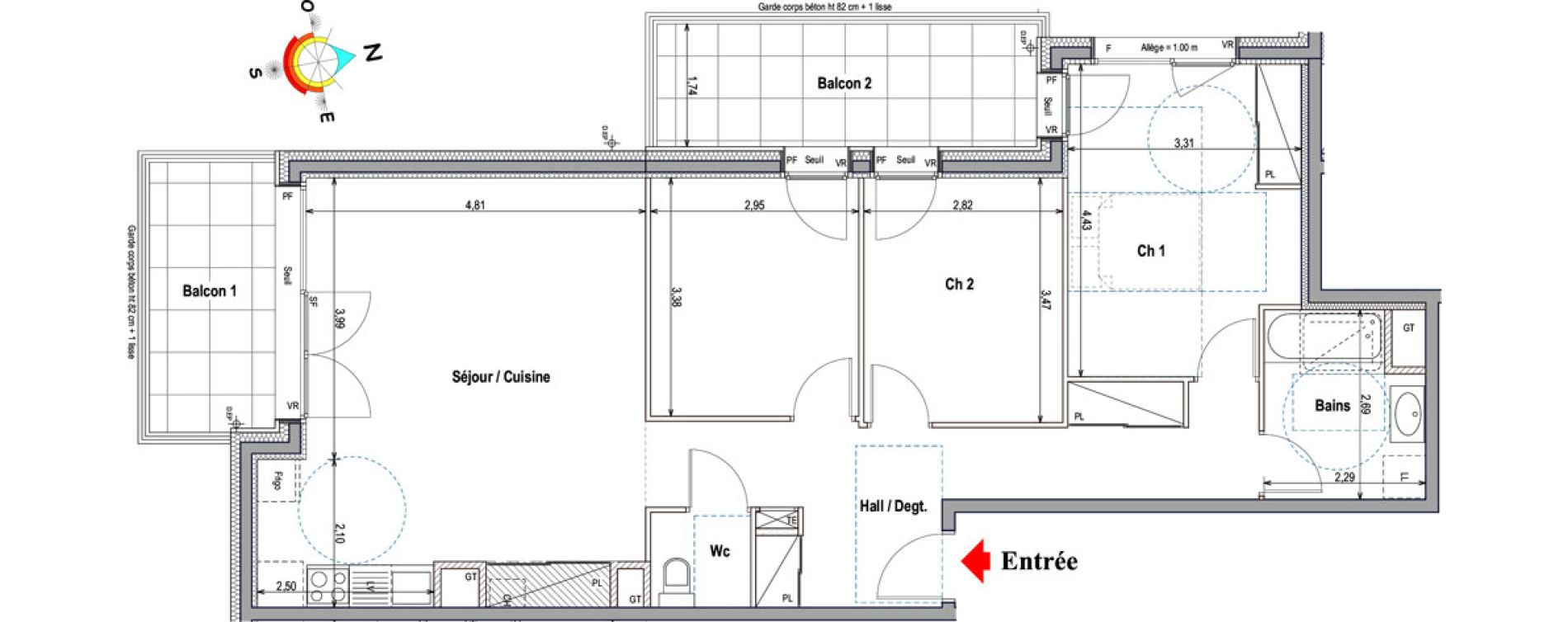 Appartement T4 de 85,95 m2 &agrave; Annemasse Centre