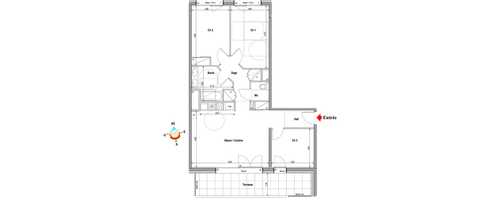 Appartement T4 de 82,22 m2 &agrave; Annemasse Centre
