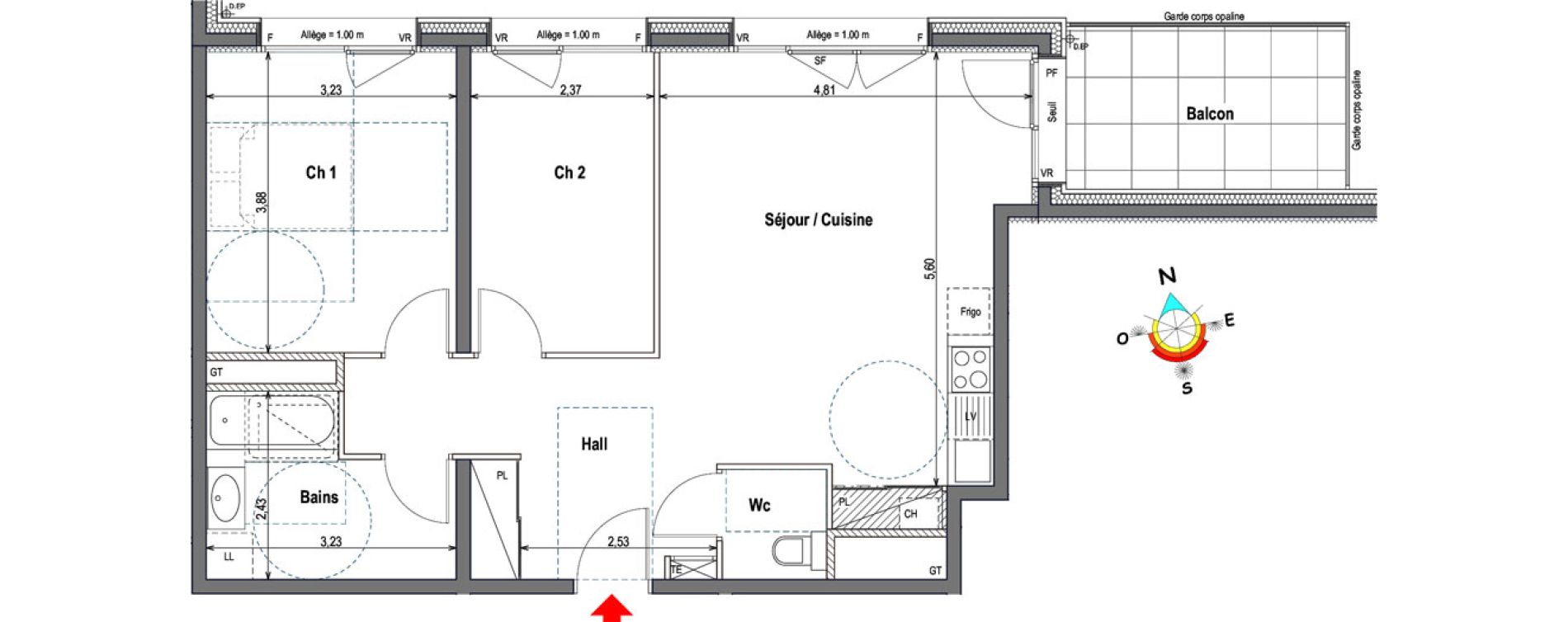 Appartement T3 de 65,27 m2 &agrave; Annemasse Centre