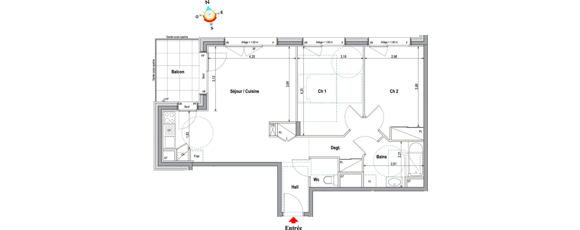 Appartement T3 de 69,84 m2 &agrave; Annemasse Centre