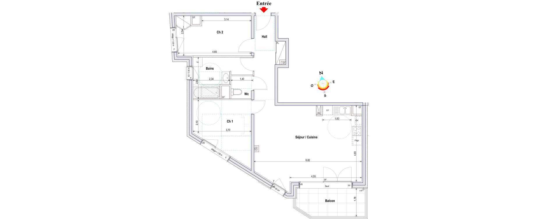 Appartement T3 de 73,44 m2 &agrave; Annemasse Centre