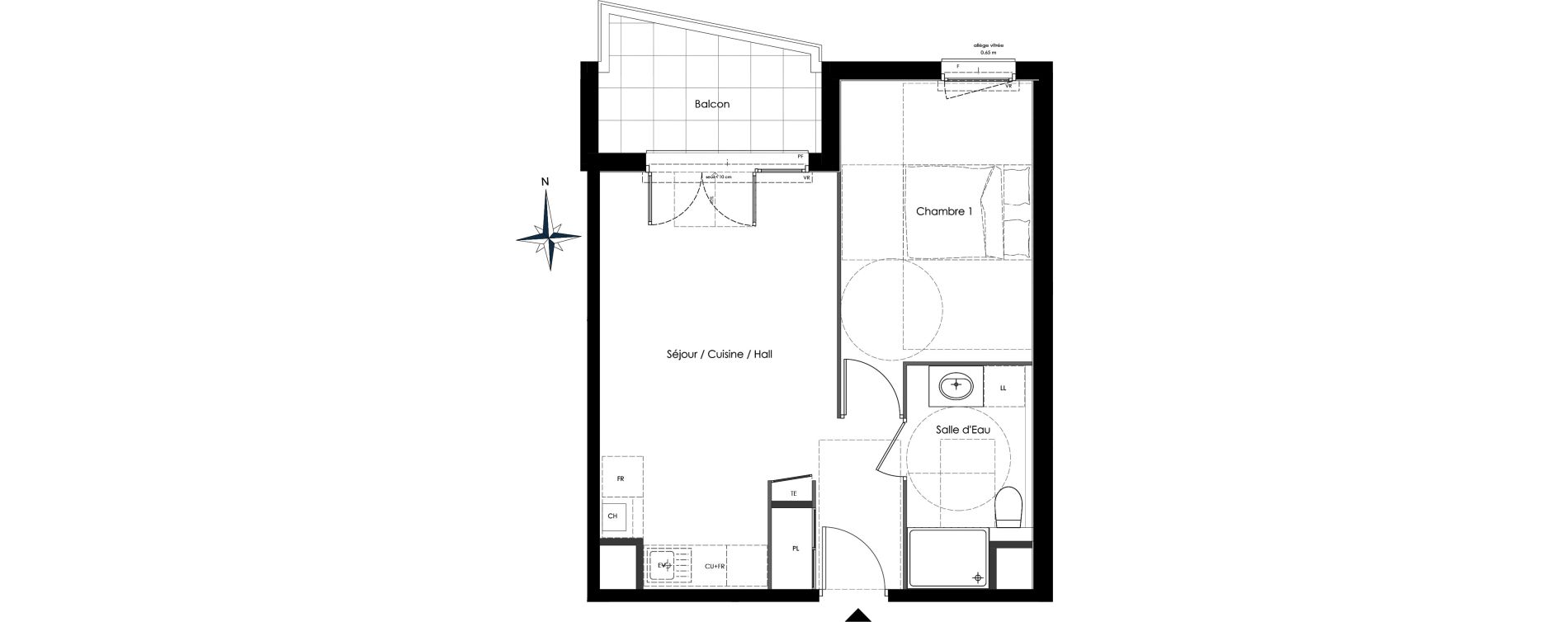 Appartement T2 de 41,04 m2 &agrave; Annemasse Brouaz