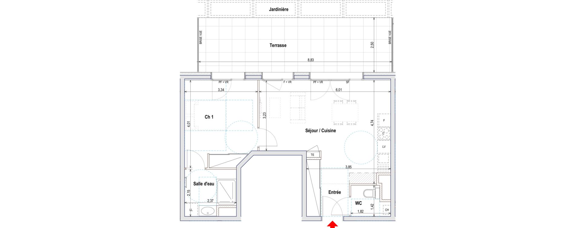 Appartement T2 de 47,26 m2 &agrave; Annemasse Centre