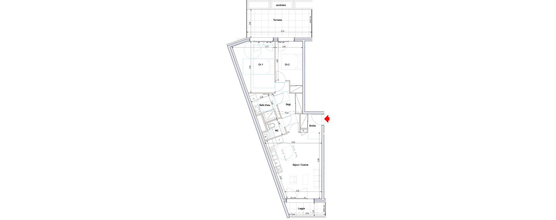 Appartement T3 de 65,22 m2 &agrave; Annemasse Centre