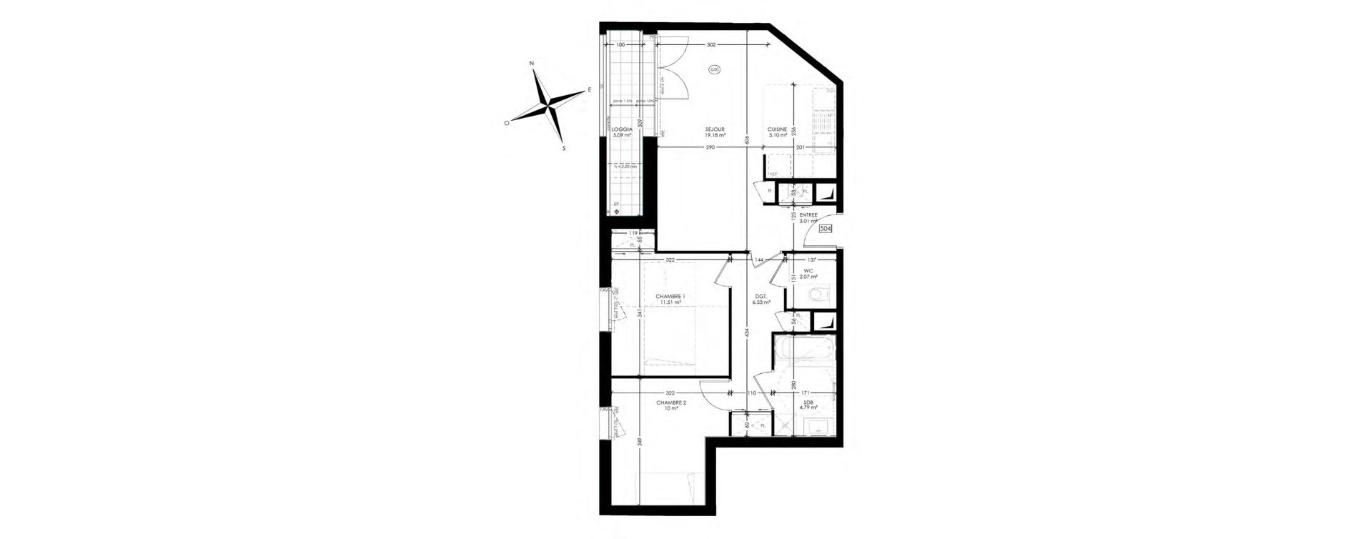 Appartement T3 de 62,19 m2 &agrave; Annemasse Centre