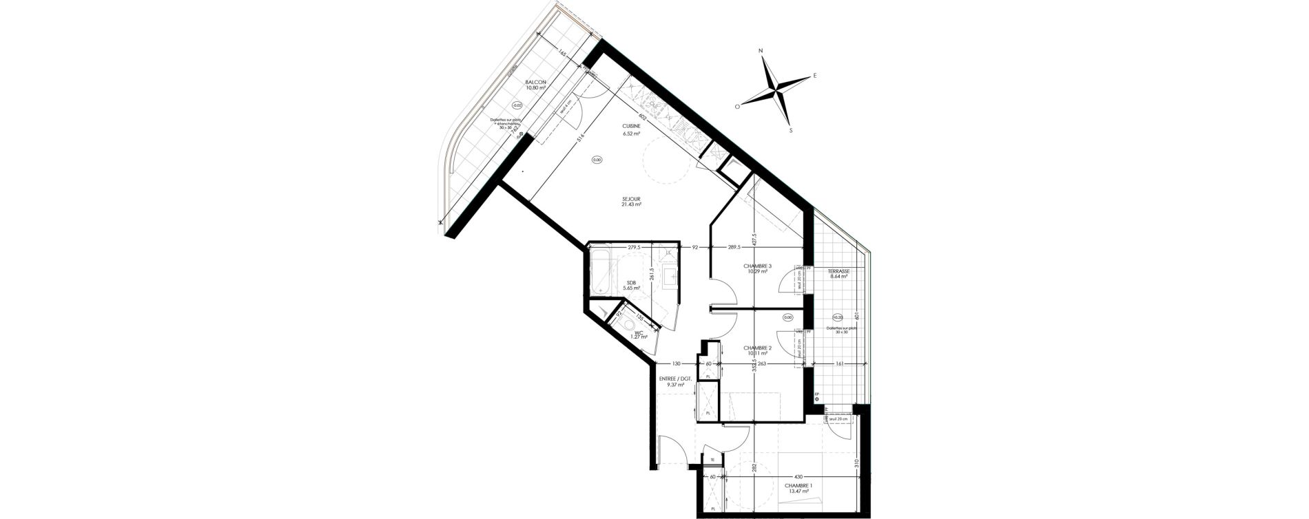 Appartement T4 de 78,11 m2 &agrave; Annemasse Centre