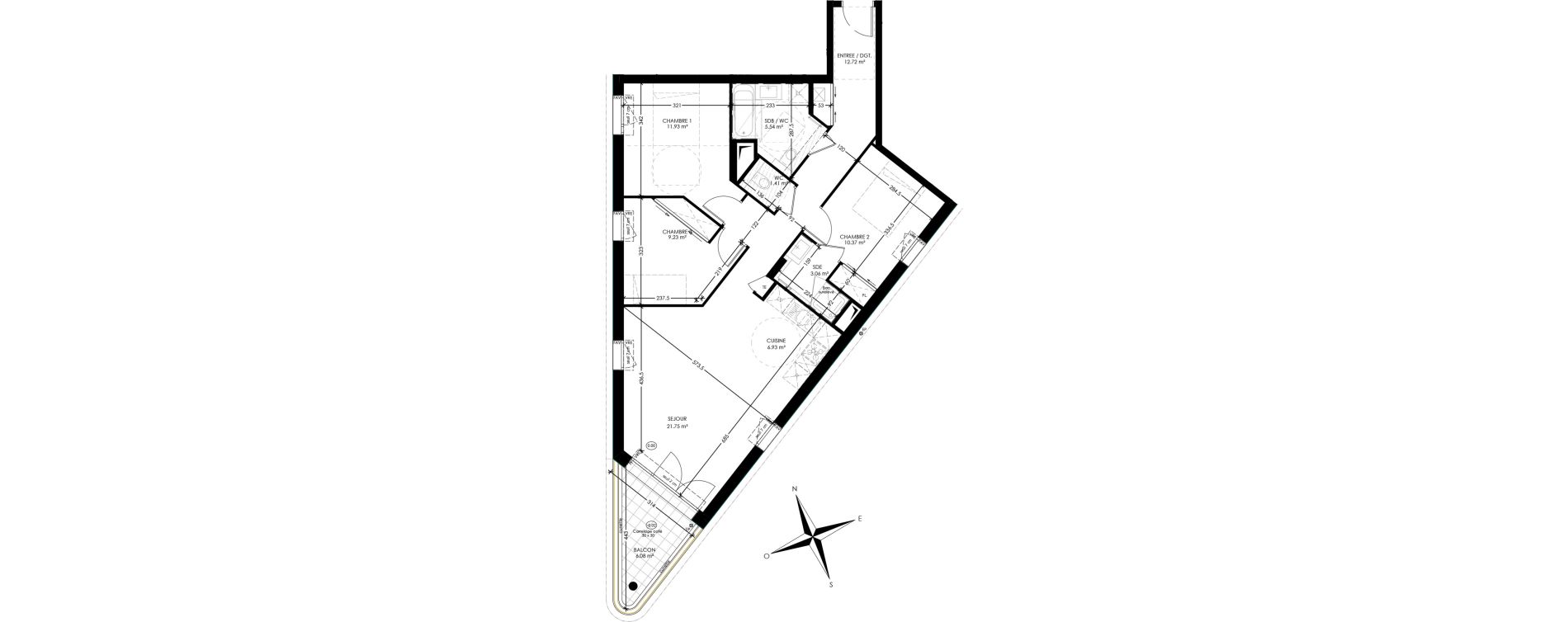 Appartement T4 de 82,94 m2 &agrave; Annemasse Centre