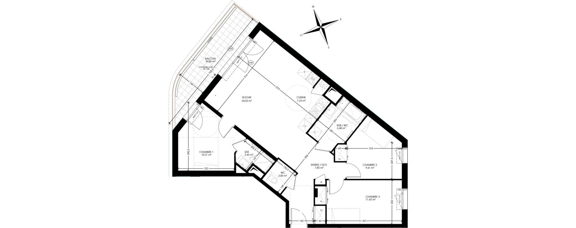 Appartement T4 de 80,56 m2 &agrave; Annemasse Centre
