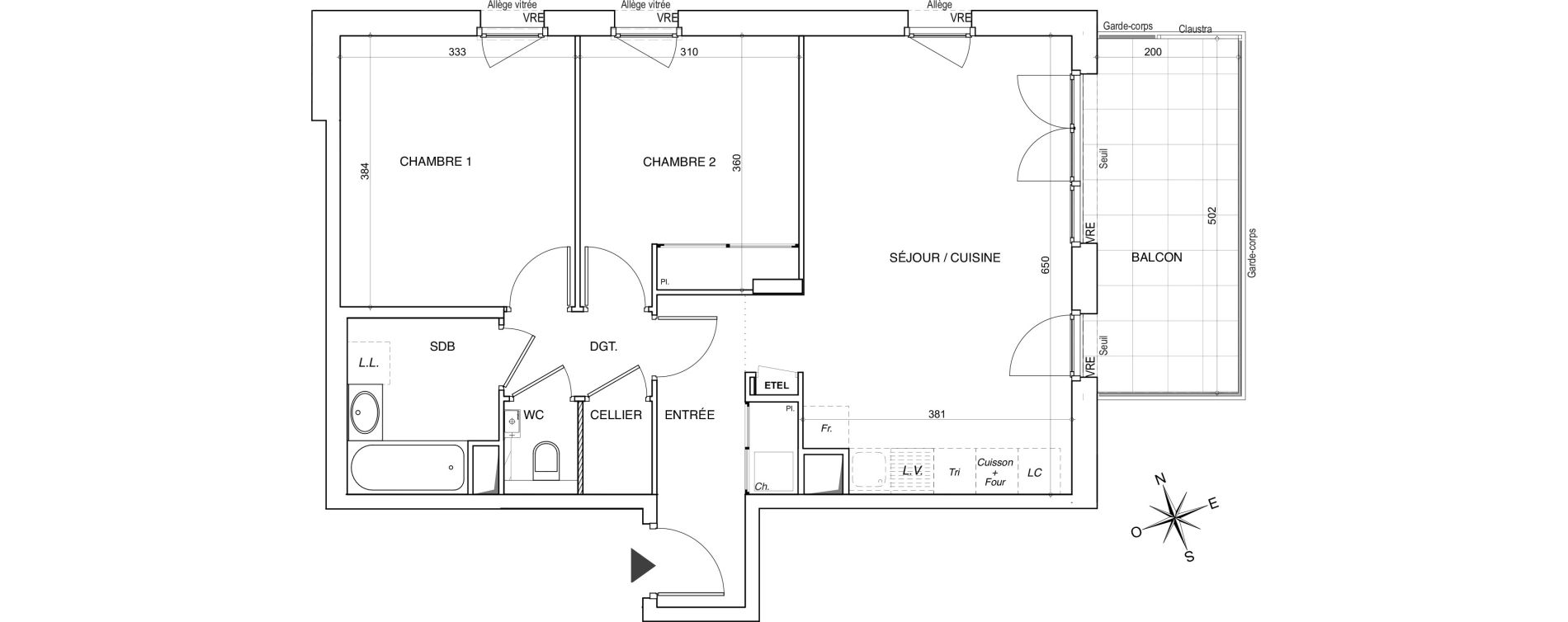 Appartement T3 de 65,81 m2 &agrave; Annemasse Centre