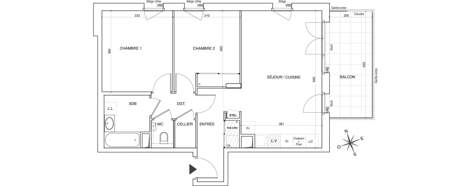 Appartement T3 de 65,81 m2 &agrave; Annemasse Centre
