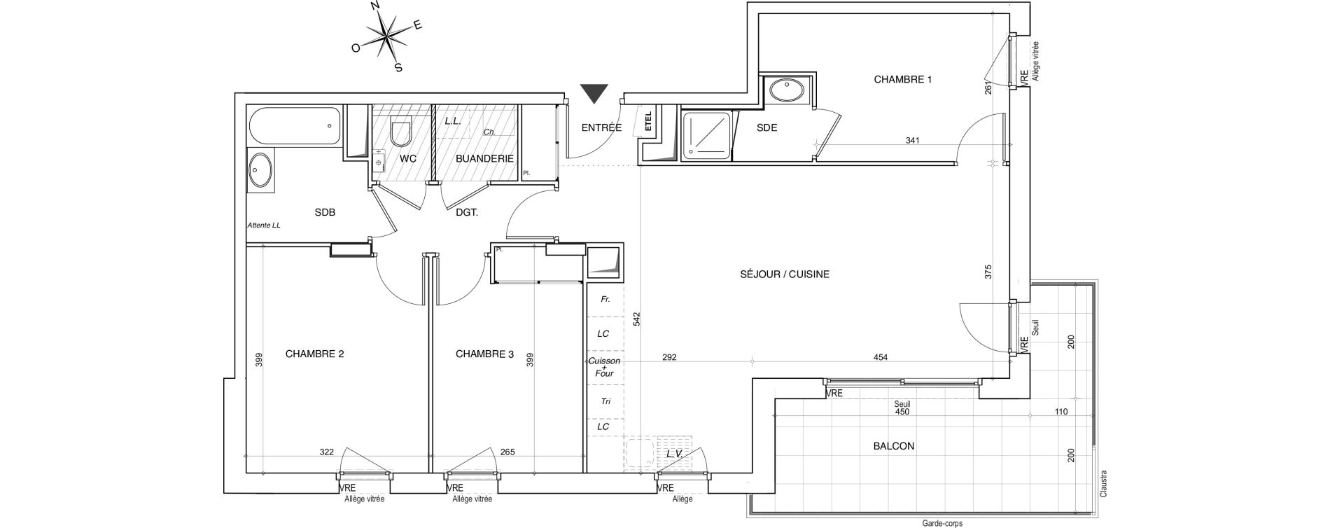 Appartement T4 de 82,45 m2 &agrave; Annemasse Centre