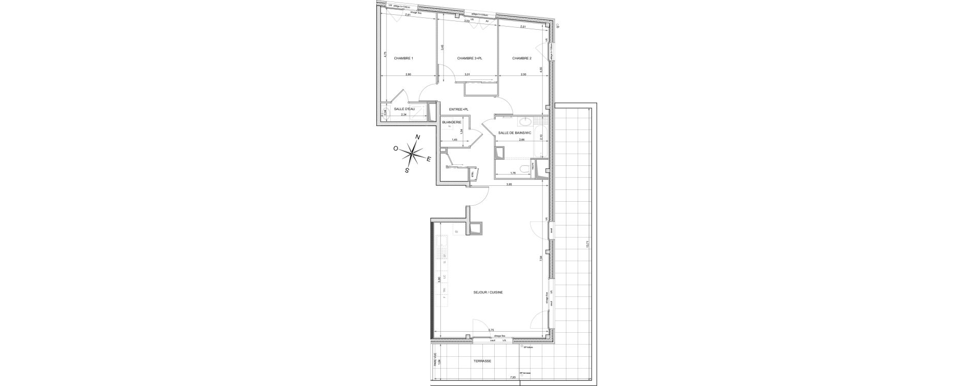 Appartement T4 de 97,86 m2 &agrave; Annemasse Vernand