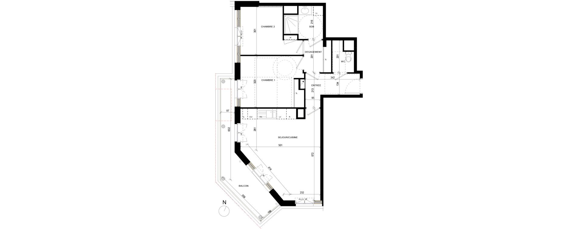 Appartement T3 de 61,34 m2 &agrave; Annemasse Chateau rouge