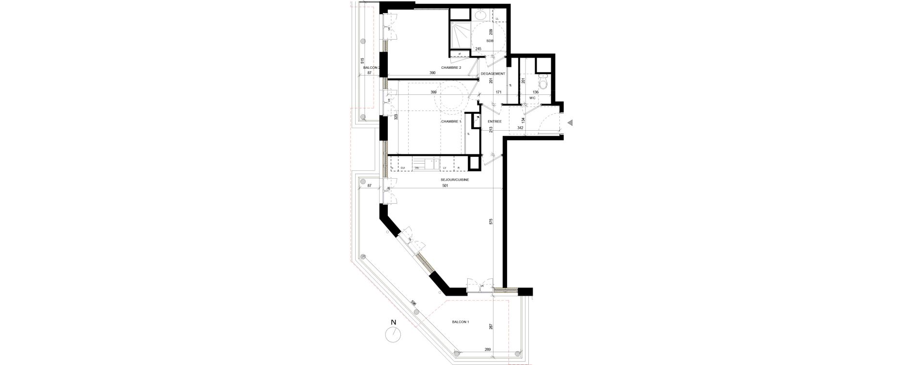 Appartement T3 de 61,39 m2 &agrave; Annemasse Chateau rouge