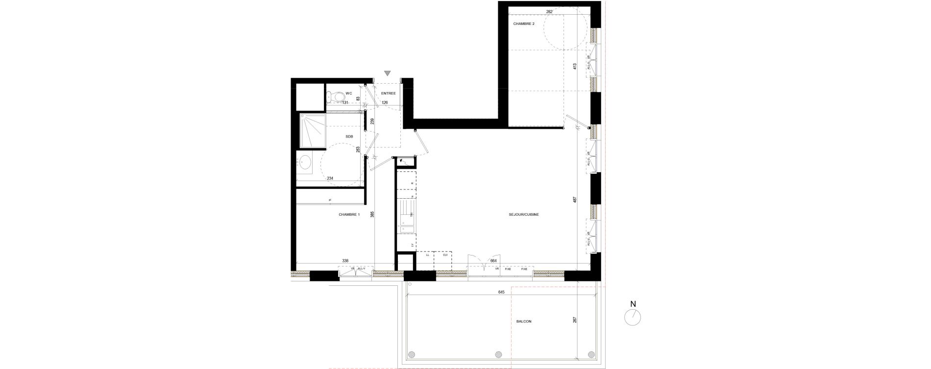 Appartement T3 de 63,58 m2 &agrave; Annemasse Chateau rouge
