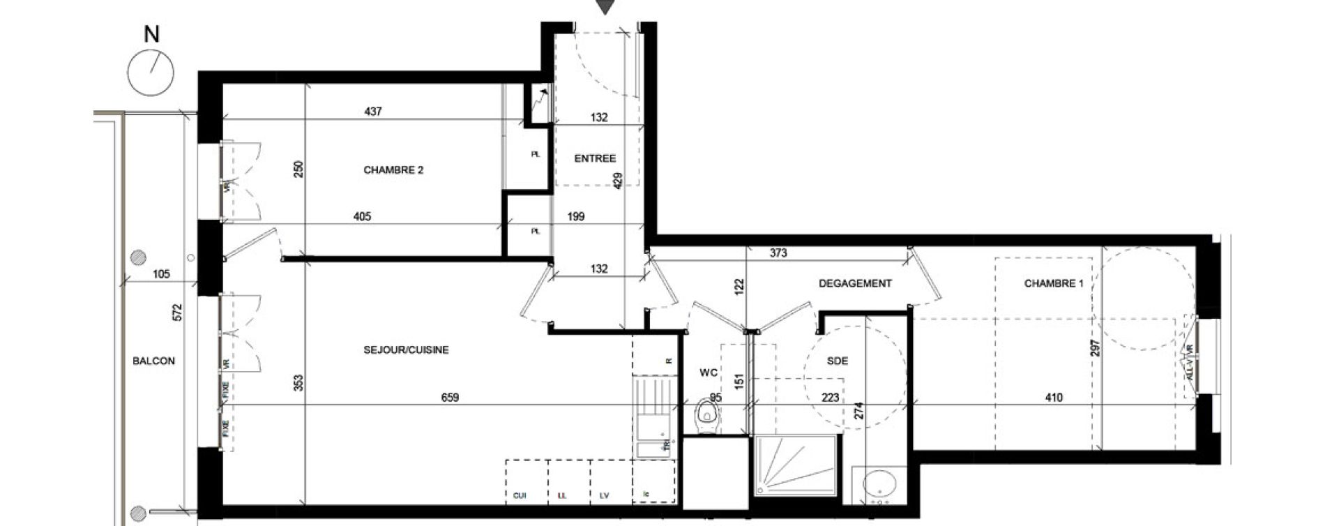 Appartement T3 de 61,86 m2 &agrave; Annemasse Chateau rouge