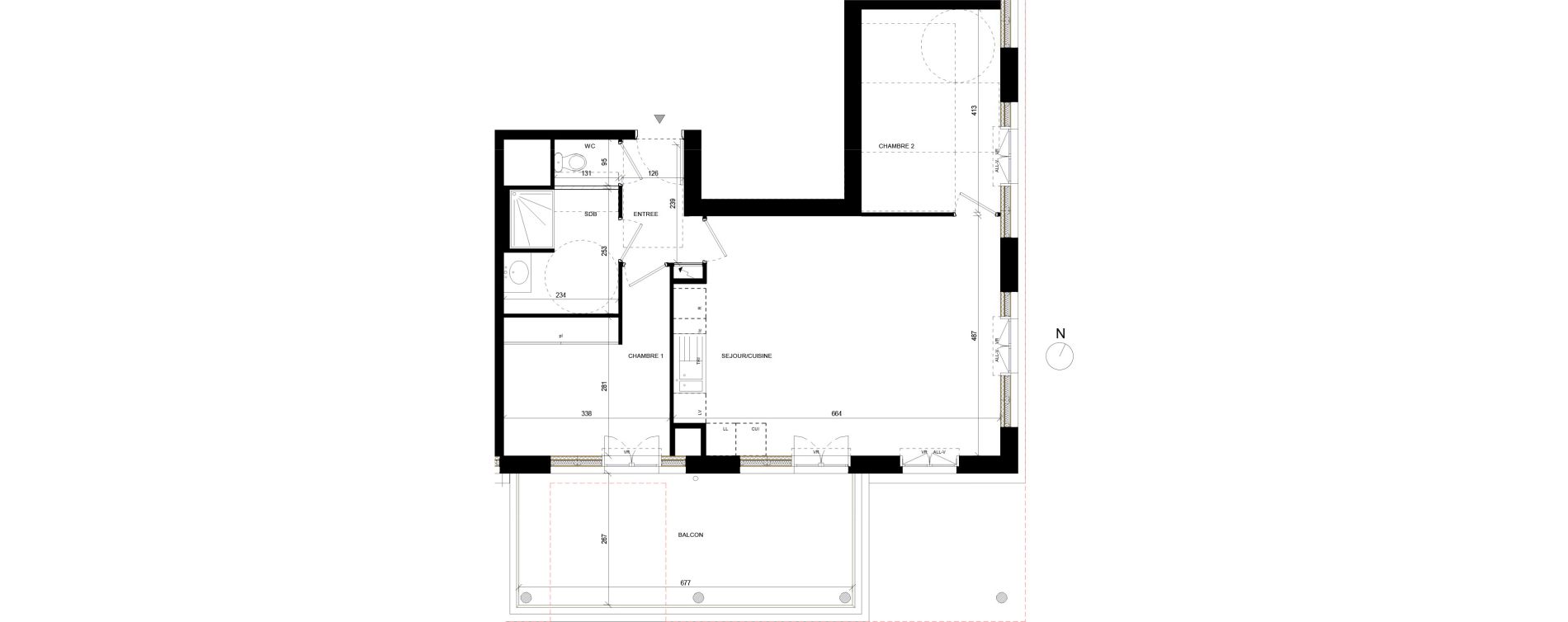 Appartement T3 de 63,58 m2 &agrave; Annemasse Chateau rouge