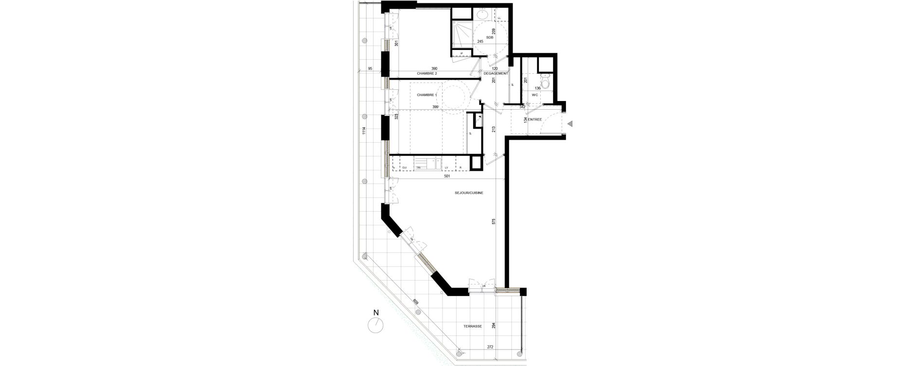 Appartement T3 de 61,39 m2 &agrave; Annemasse Chateau rouge