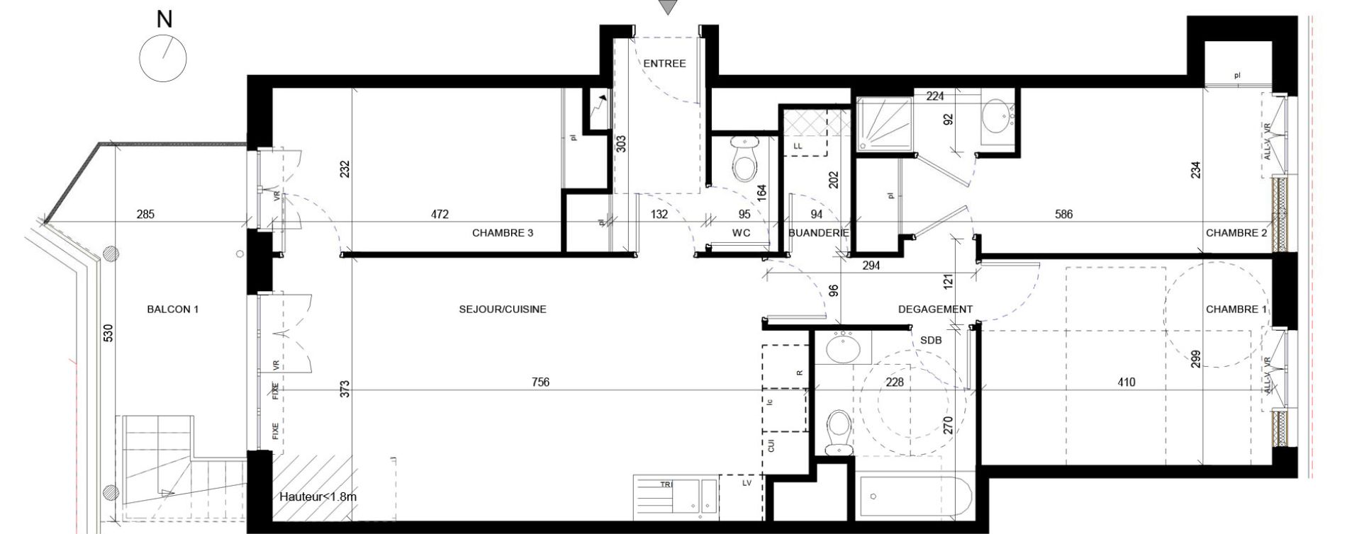 Appartement T4 de 78,66 m2 &agrave; Annemasse Chateau rouge