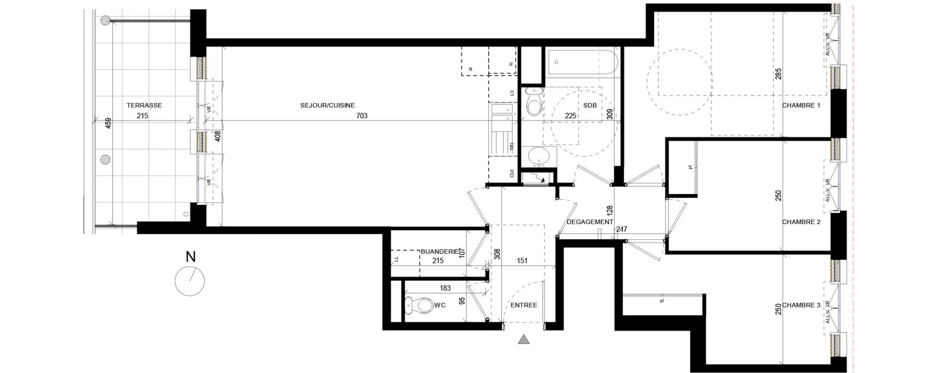 Appartement T4 de 78,35 m2 &agrave; Annemasse Chateau rouge