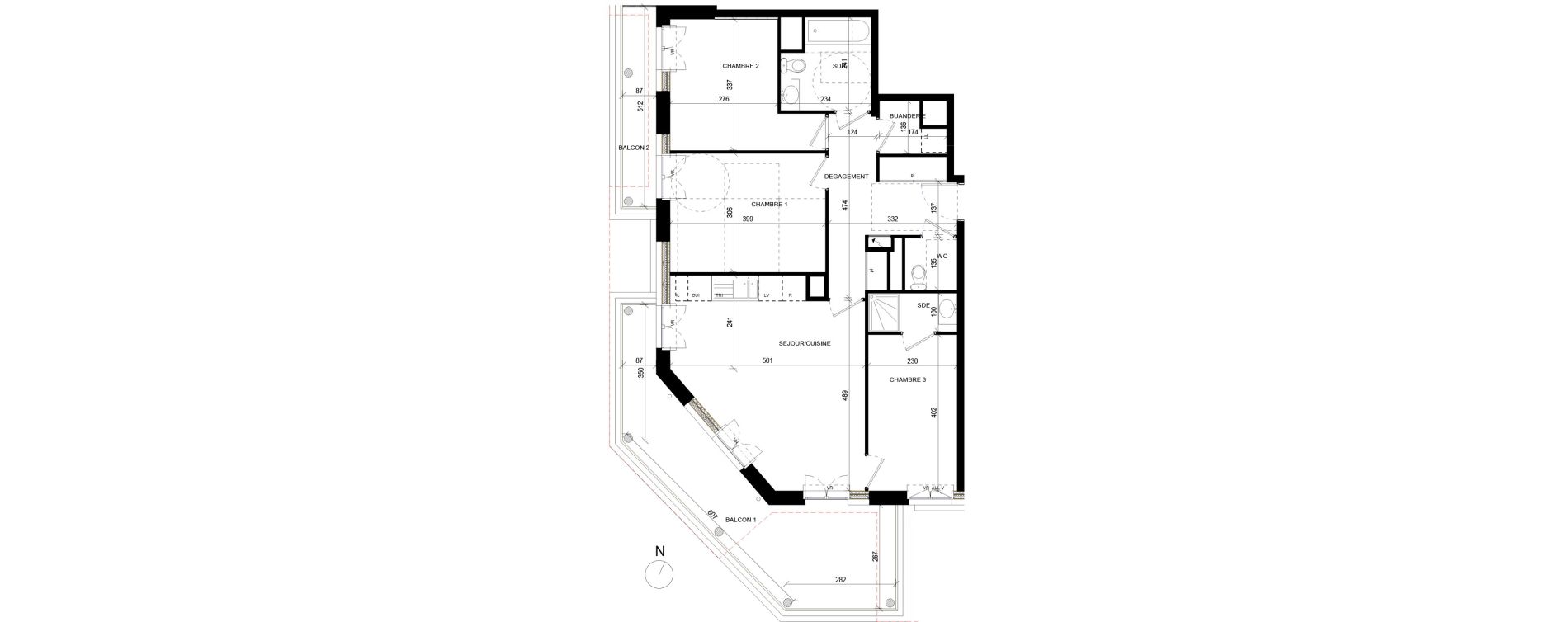 Appartement T4 de 75,57 m2 &agrave; Annemasse Chateau rouge