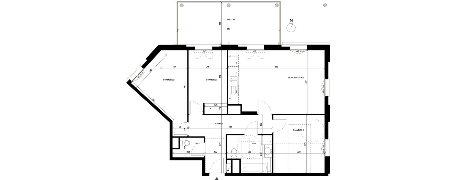 Appartement T4 de 76,84 m2 &agrave; Annemasse Chateau rouge