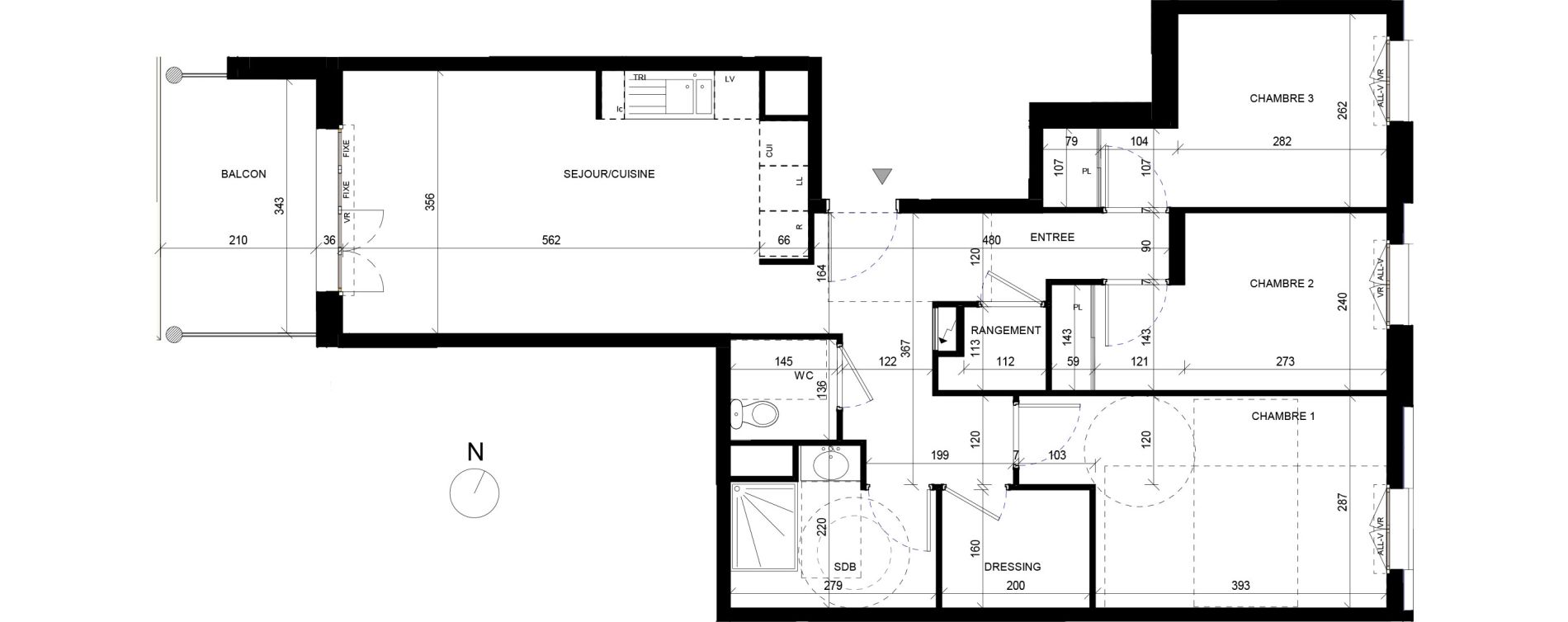 Appartement T4 de 74,06 m2 &agrave; Annemasse Chateau rouge
