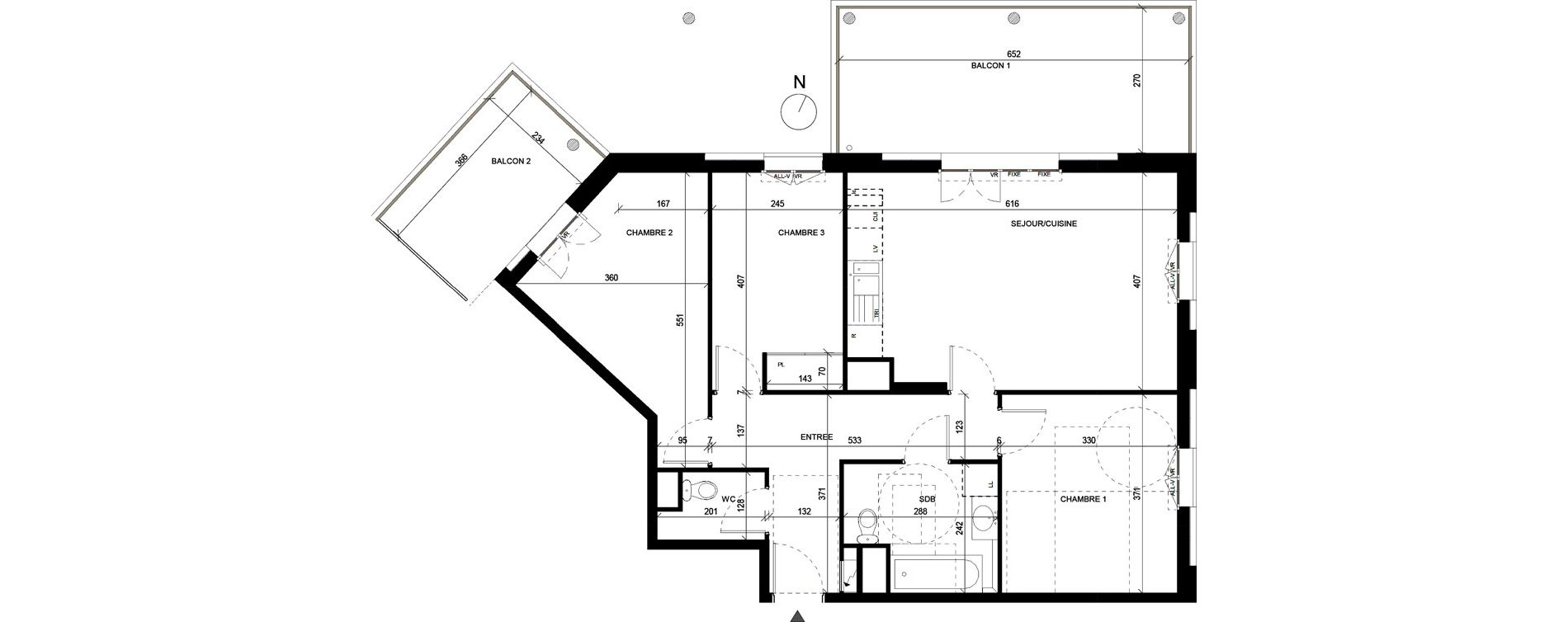Appartement T4 de 76,84 m2 &agrave; Annemasse Chateau rouge