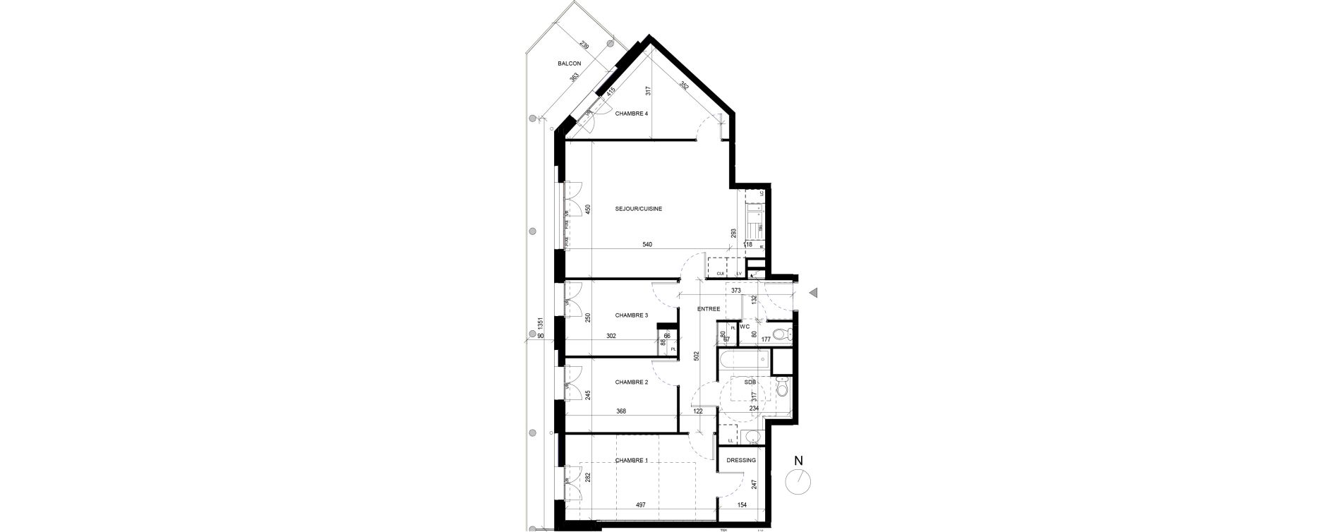 Appartement T5 de 90,65 m2 &agrave; Annemasse Chateau rouge